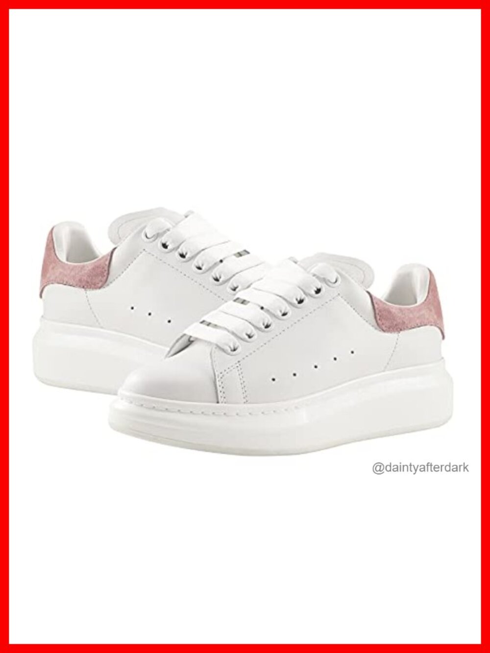Women's Fashion Sneakers Low-Top Lace-Up Cowhide Leather Platform Shoes
